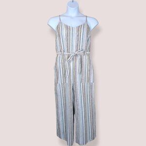 Universal Thread Linen Blend Striped Jumpsuit